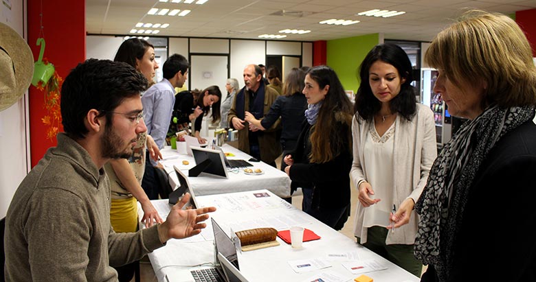 People chatting during event