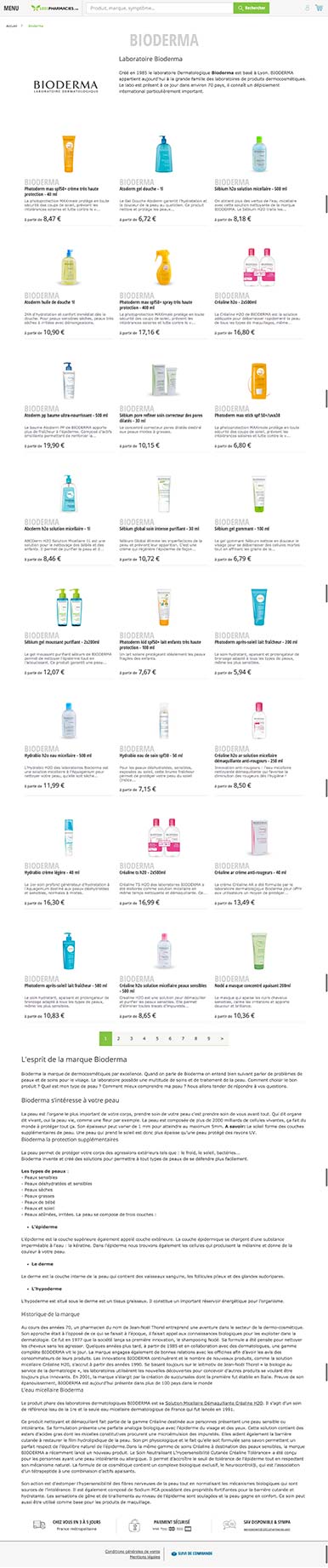 Screenshot new product listing 1001pharmacies.com