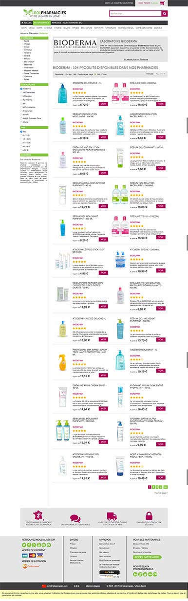 Screenshot Précédent listing produit 1001pharmacies.com
