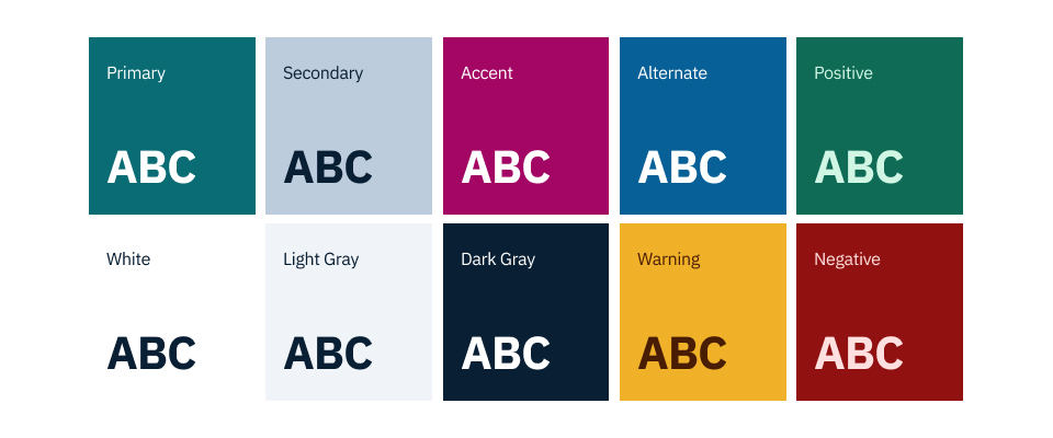 Screenshot of new color palette