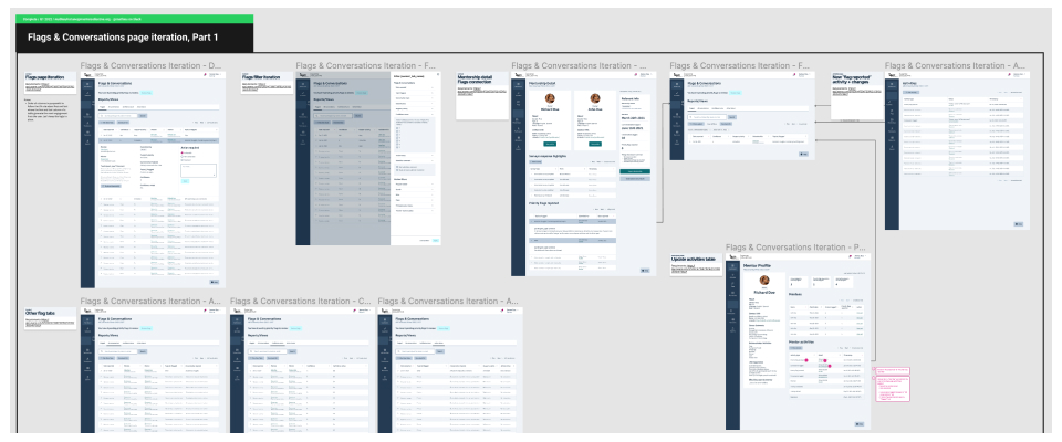 Screenshot showing design iteration in Figma